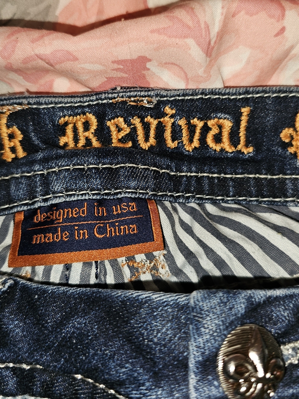 Rock Revival Women's Dark Blue Embellished Pocket Bermudas - Picture 6 of 11